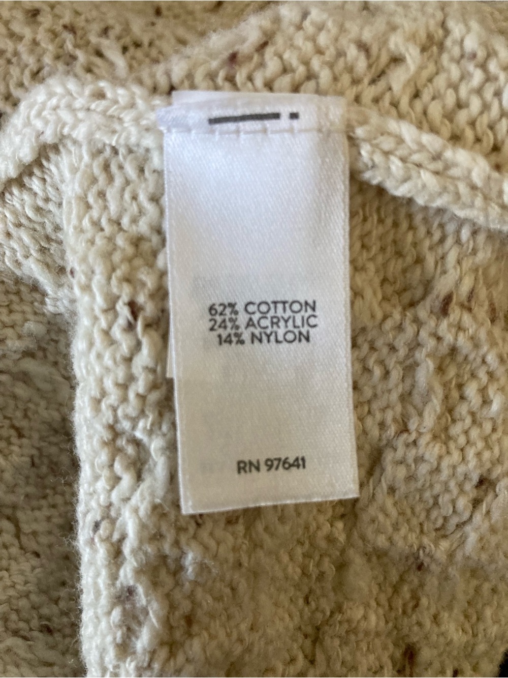 J. Jill Cream Cable-Knit Shawl Collar Cardigan - Picture 7 of 7